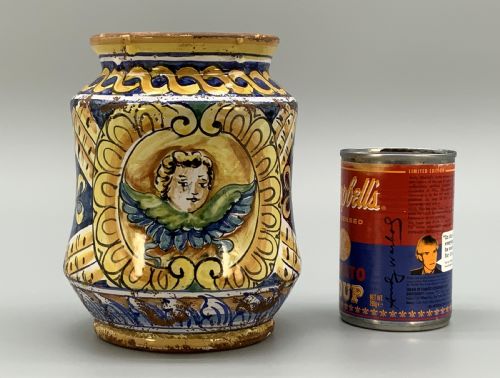 LARGE ITALIAN MAJOLICA ALBARELLO PHARMACY WET DRUG JAR 18TH19THCENTURY FAIENCE - ADDITIONAL PHOTO 1