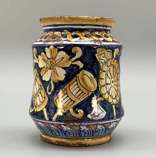 LARGE ITALIAN MAJOLICA ALBARELLO PHARMACY WET DRUG JAR 18TH19THCENTURY FAIENCE - ADDITIONAL PHOTO 2