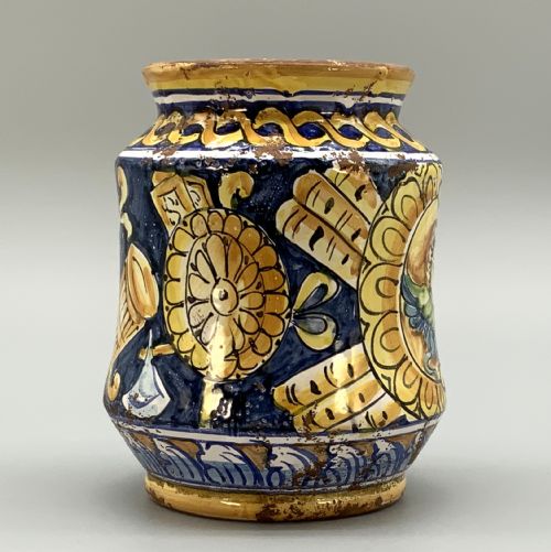 LARGE ITALIAN MAJOLICA ALBARELLO PHARMACY WET DRUG JAR 18TH19THCENTURY FAIENCE - ADDITIONAL PHOTO 3