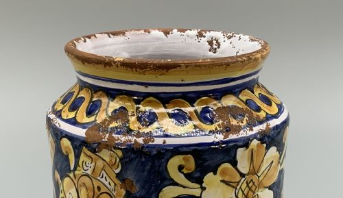 LARGE ITALIAN MAJOLICA ALBARELLO PHARMACY WET DRUG JAR 18TH19THCENTURY FAIENCE - ADDITIONAL PHOTO 5