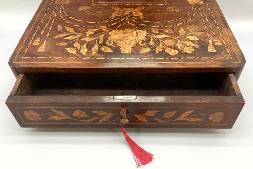 DUTCH MARQUETRY DRESSING TABLE MIRROR 19THCENTURY TOILET SWING MIRROR BEAUTIFUL - ADDITIONAL PHOTO 5