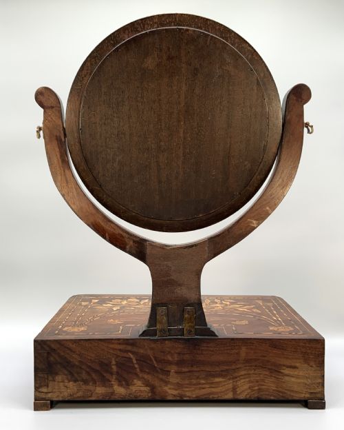 DUTCH MARQUETRY DRESSING TABLE MIRROR 19THCENTURY TOILET SWING MIRROR BEAUTIFUL - ADDITIONAL PHOTO 12