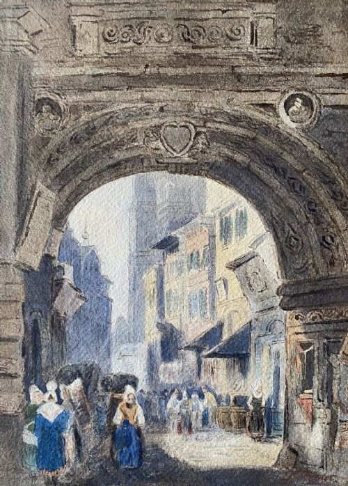 fig 3. Pair Of Samuel Prout (1785-1852) Signed Watercolour Paintings