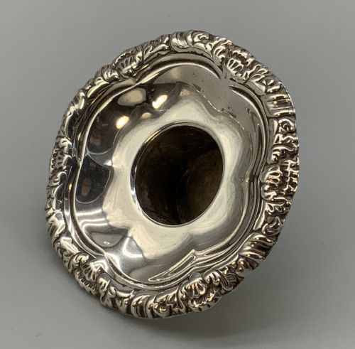 fig 4. Antique Sold Sterling Silver Chamberstick Candle Holder Hallmarked