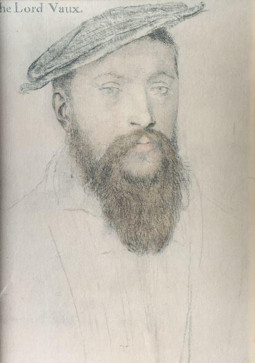 ORIGINAL PORTRAIT DRAWING OF 16THCENTURY LORD VAUX AFTER HANS HOLBEIN 1950S - ADDITIONAL PHOTO 1