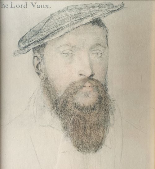 ORIGINAL PORTRAIT DRAWING OF 16THCENTURY LORD VAUX AFTER HANS HOLBEIN 1950S - ADDITIONAL PHOTO 2