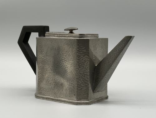 ARTDECO PEWTER TEA COFFEE POT TRAY JUG SUGAR BOWL BY ARMADA PEWTER 1930 - ADDITIONAL PHOTO 3