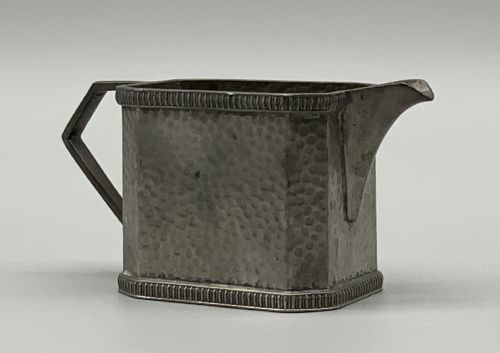 ARTDECO PEWTER TEA COFFEE POT TRAY JUG SUGAR BOWL BY ARMADA PEWTER 1930 - ADDITIONAL PHOTO 4