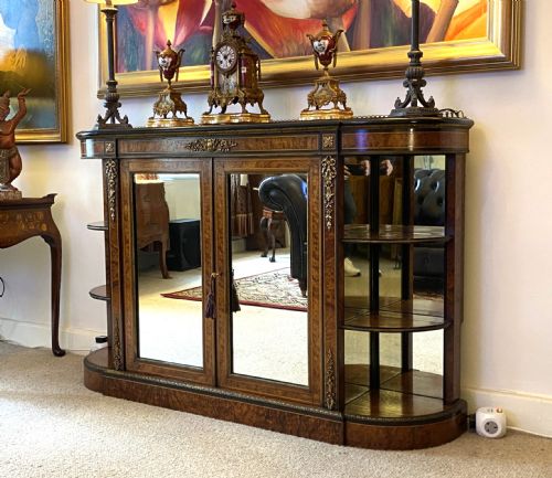 EXCEPTIONAL BURR YEW MIRRORBACK SIDEBOARD AESTHETIC MOVEMENT 19THCENTURY STUNNING PIECE - ADDITIONAL PHOTO 1
