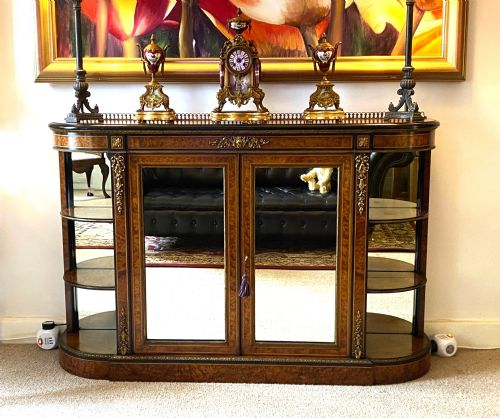 EXCEPTIONAL BURR YEW MIRRORBACK SIDEBOARD AESTHETIC MOVEMENT 19THCENTURY STUNNING PIECE - ADDITIONAL PHOTO 2