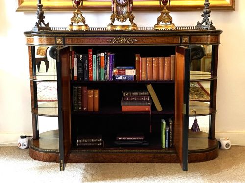 EXCEPTIONAL BURR YEW MIRRORBACK SIDEBOARD AESTHETIC MOVEMENT 19THCENTURY STUNNING PIECE - ADDITIONAL PHOTO 4