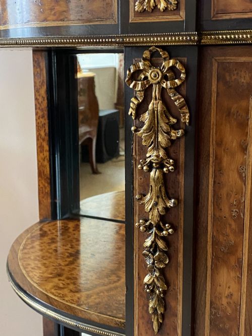 EXCEPTIONAL BURR YEW MIRRORBACK SIDEBOARD AESTHETIC MOVEMENT 19THCENTURY STUNNING PIECE - ADDITIONAL PHOTO 8