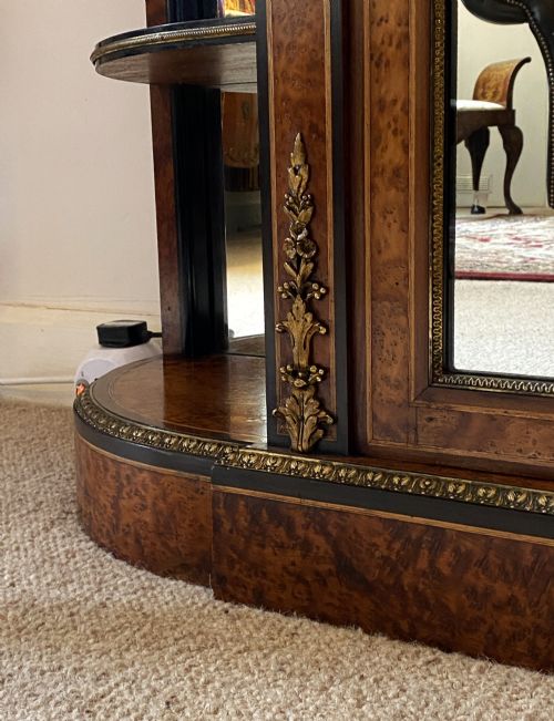 EXCEPTIONAL BURR YEW MIRRORBACK SIDEBOARD AESTHETIC MOVEMENT 19THCENTURY STUNNING PIECE - ADDITIONAL PHOTO 9