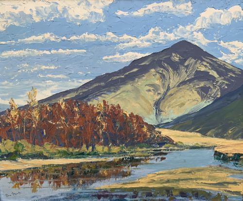 fig 2. Scottish Impressionist Impasto Oil Painting Mountainous Landscape Mid-Century