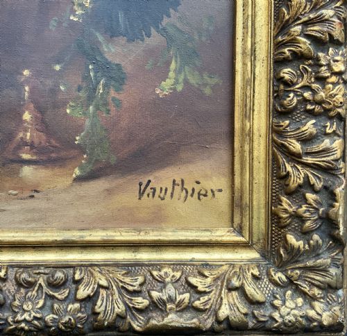 FINE 19THCENTURY SWISS FLORAL STILL LIFE OIL PAINTING FOR MINOR TLC 2 OF 2 - ADDITIONAL PHOTO 7