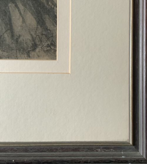 fig 4. Twin Sisters by Jean-Georges Simon (1894-1968) Ink and Wash Portrait Painting