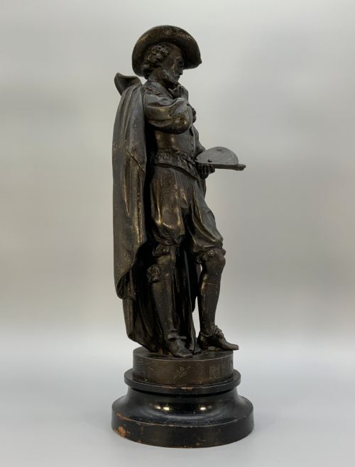 fig 6. Large Bronzed Sculpture Statue of Peter Paul Rubens Baroque Spelter (1 of 2)