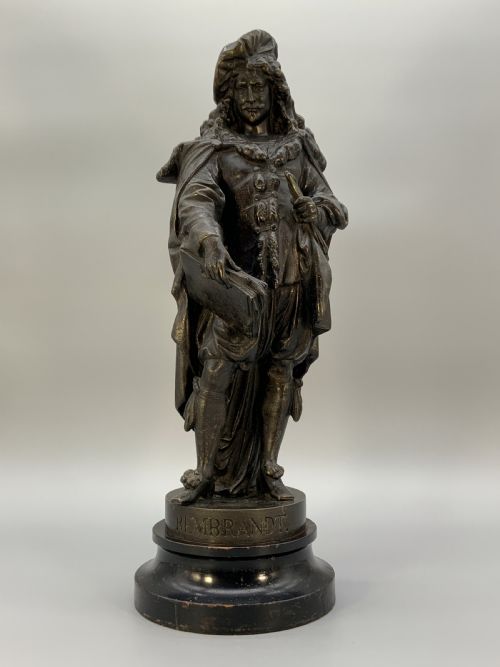 Large Bronzed Sculpture Statue of Rembrandt Van Rijn Baroque Spelter (2 of 2)