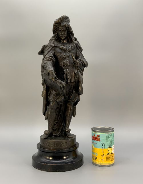 fig 2. Large Bronzed Sculpture Statue of Rembrandt Van Rijn Baroque Spelter (2 of 2)