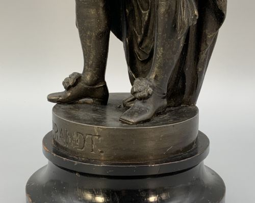 fig 8. Large Bronzed Sculpture Statue of Rembrandt Van Rijn Baroque Spelter (2 of 2)