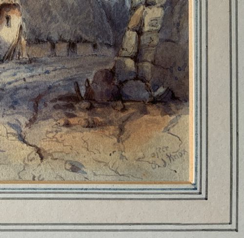 fig 6. Seascape Watercolour Painting by Rose Emily Stanton (1838-1908) Harbour & Boats