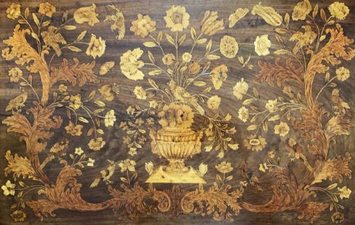 18TH CENTURY DUTCH MARQUETRY SILVERTOP TABLE FLOWERS BIRDS ROCOCO QUEEN ANNE - ADDITIONAL PHOTO 6