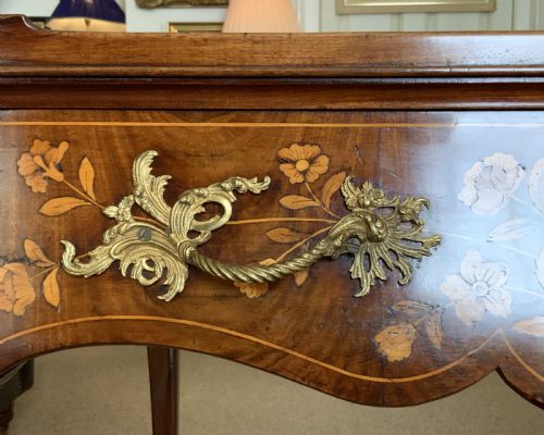 18TH CENTURY DUTCH MARQUETRY SILVERTOP TABLE FLOWERS BIRDS ROCOCO QUEEN ANNE - ADDITIONAL PHOTO 16