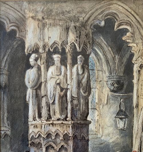 fig 2. Samuel Prout (1785-1852) Historical Church Interior Watercolour Painting (1of2)