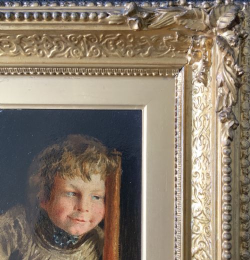BEAUTIFUL 19THCENTURY VICTORIAN GILTFRAMED PORTRAIT OLEOGRAPH PICTURE - ADDITIONAL PHOTO 7