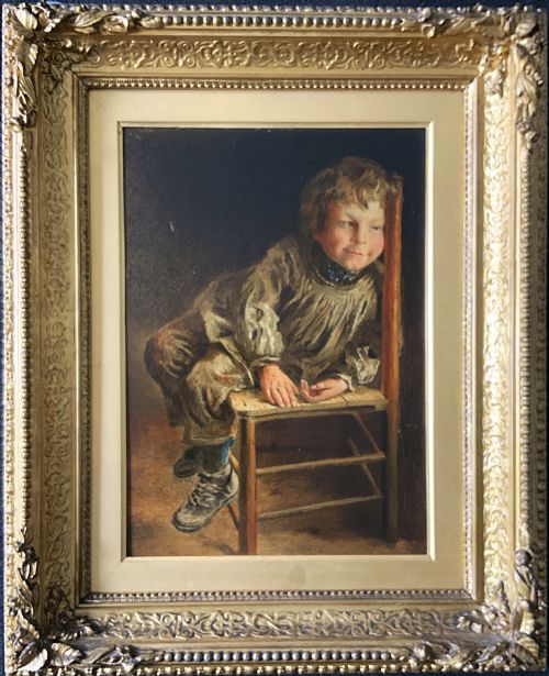 BEAUTIFUL 19THCENTURY VICTORIAN GILTFRAMED PORTRAIT OLEOGRAPH PICTURE - ADDITIONAL PHOTO 9