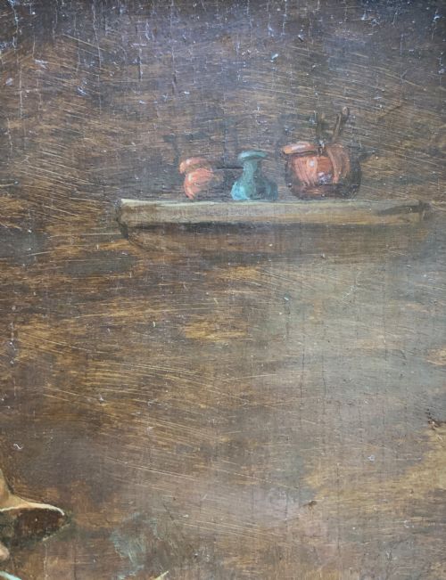fig 6. 18th-Century Dutch Oil Portrait Painting Manner of David Teniers (1610-1690)