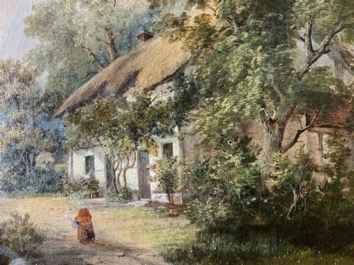 fig 6. Nr Bosbury, Herefordshire Original Signed 19th-Century Landscape Oil Painting