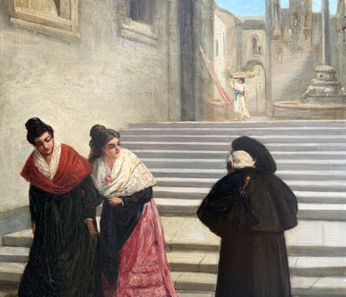 fig 7. ''His Reverence'' Oil on Panel Painting by Robert Henry Craig (1858–1922)