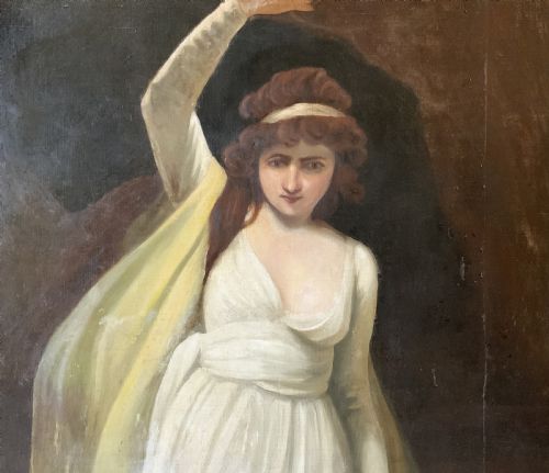 JOHN OPIE RA 1761 1807 HUGE OIL PORTRAIT PAINTING EXHIBITED HARVARD MUSEUM - ADDITIONAL PHOTO 6