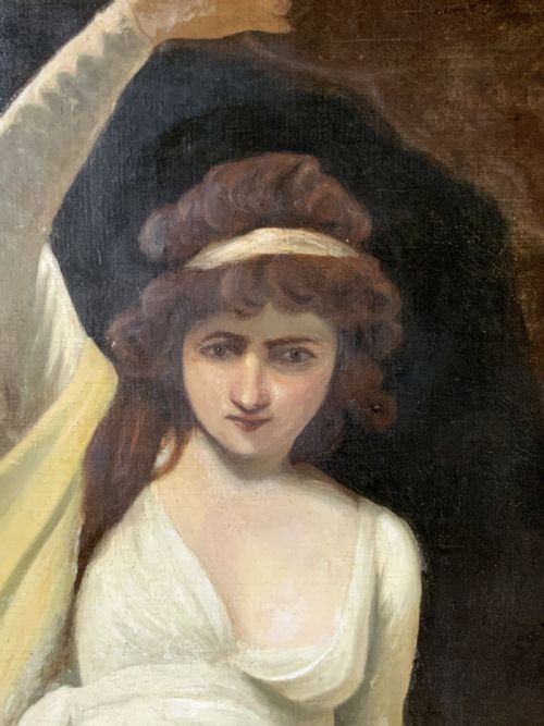 JOHN OPIE RA 1761 1807 HUGE OIL PORTRAIT PAINTING EXHIBITED HARVARD MUSEUM - ADDITIONAL PHOTO 12