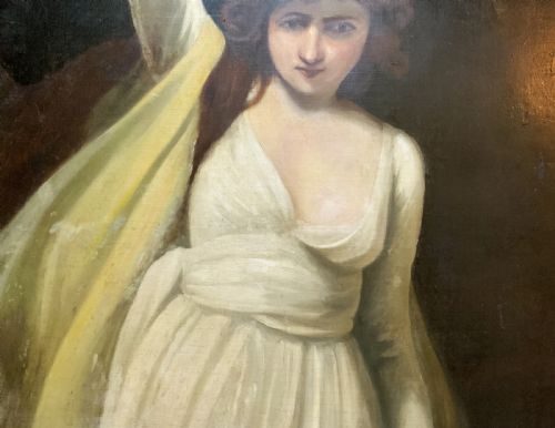 JOHN OPIE RA 1761 1807 HUGE OIL PORTRAIT PAINTING EXHIBITED HARVARD MUSEUM - ADDITIONAL PHOTO 13