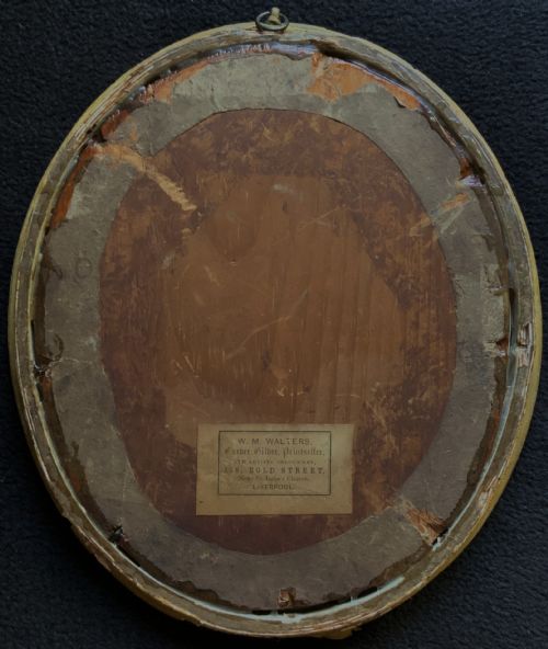 fig 6. Miniature Georgian Portrait Painting Oval Watercolour 18th-Century Period