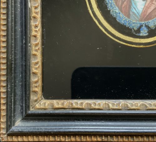 SIR WALTER SCOTT MINIATURE PORTRAIT PAINTING ANTIQUE CIRCA 1900 HOGARTH FRAMED - ADDITIONAL PHOTO 5