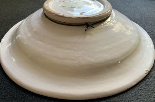 LARGE 18THCENTURY SPANISH DELFT FAIENCE POLYCHROME CHARGER PLATE BOWL CATALANA - ADDITIONAL PHOTO 10