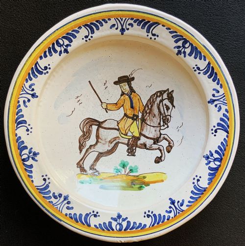 LARGE 18THCENTURY SPANISH DELFT FAIENCE POLYCHROME CHARGER PLATE BOWL CATALANA - ADDITIONAL PHOTO 11