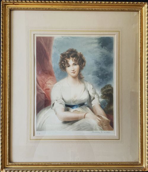 Portrait of a Lady Signed Artist Proof Mezzotint Engraving by Sydney Wilson 1923
