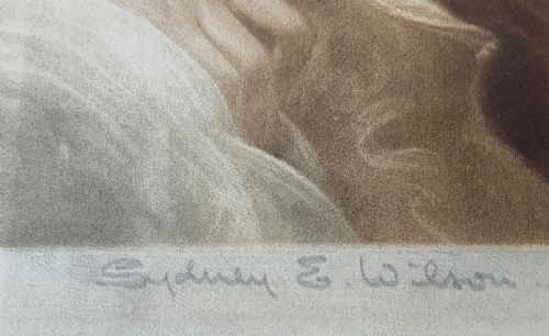 fig 5. Portrait of a Lady Signed Artist Proof Mezzotint Engraving by Sydney Wilson 1923