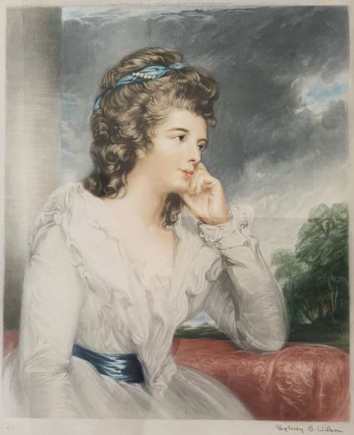 PORTRAIT OF A LADY SIGNED ARTIST PROOF MEZZOTINT ENGRAVING BY SYDNEY WILSON 1911 - ADDITIONAL PHOTO 3