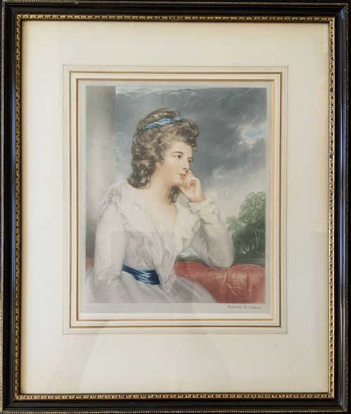 PORTRAIT OF A LADY SIGNED ARTIST PROOF MEZZOTINT ENGRAVING BY SYDNEY WILSON 1911 - ADDITIONAL PHOTO 11