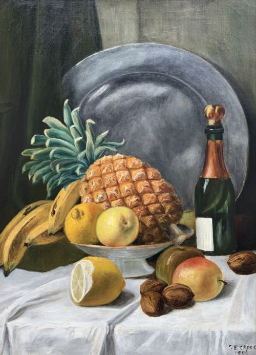 MUSEUM QUALITY STILL LIFE OIL PAINTING EDWARDIAN ANTIQUE SIGNED ORIGINAL 1OF2 - ADDITIONAL PHOTO 2
