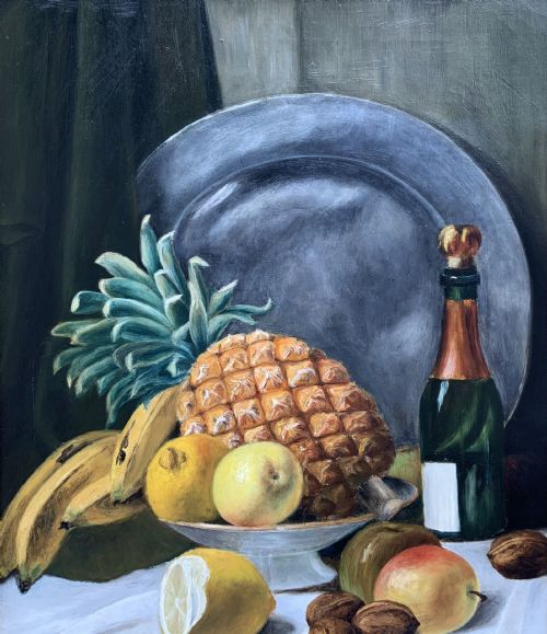 MUSEUM QUALITY STILL LIFE OIL PAINTING EDWARDIAN ANTIQUE SIGNED ORIGINAL 1OF2 - ADDITIONAL PHOTO 3