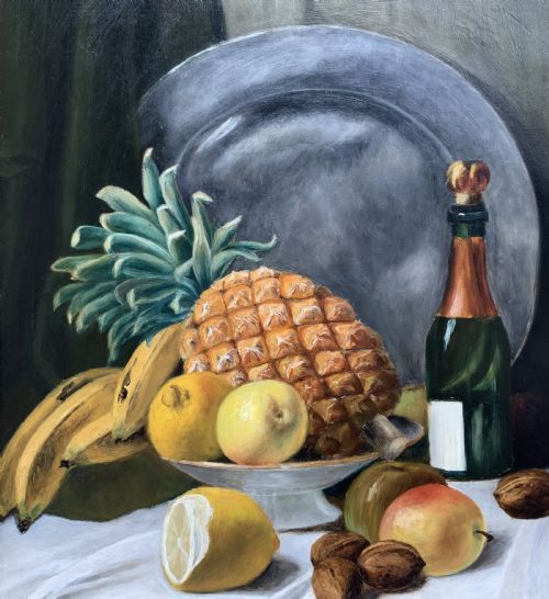 MUSEUM QUALITY STILL LIFE OIL PAINTING EDWARDIAN ANTIQUE SIGNED ORIGINAL 1OF2 - ADDITIONAL PHOTO 4