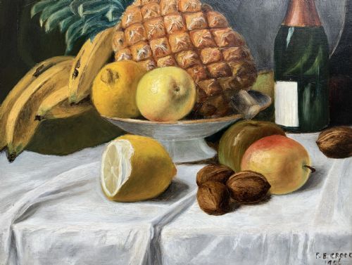 MUSEUM QUALITY STILL LIFE OIL PAINTING EDWARDIAN ANTIQUE SIGNED ORIGINAL 1OF2 - ADDITIONAL PHOTO 7