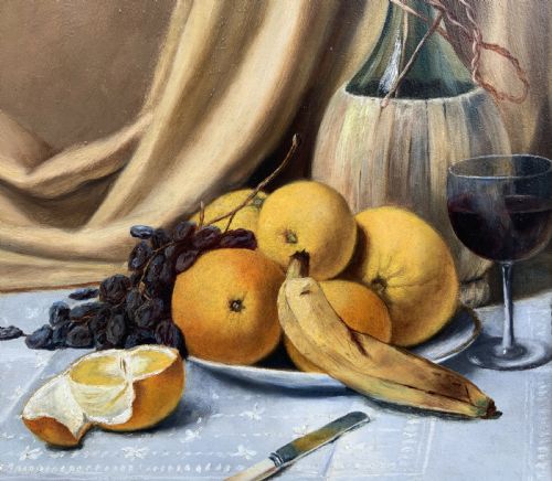 MUSEUM QUALITY STILL LIFE OIL PAINTING EDWARDIAN ANTIQUE SIGNED ORIGINAL 2OF2 - ADDITIONAL PHOTO 4