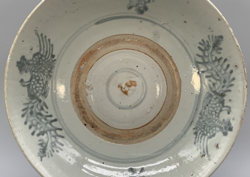 LARGE CHINESE MING DYNASTY SWATOW WARE PORCELAIN CHARGER DISH C 1640 AD - ADDITIONAL PHOTO 3